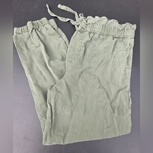Banana Republic Sage Green Cropped Pants 100% Lyocell Size Small
